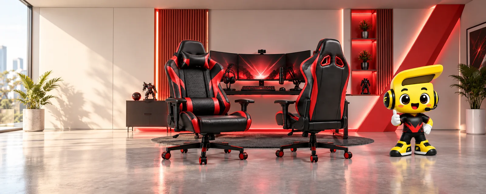 Không gian Ghế Gaming - Streamer cùng linh vật Fufutech