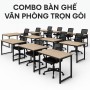 combo bàn làm việc văn phòng chắc chắn, tiết kiệm, bảo hành 12 tháng 