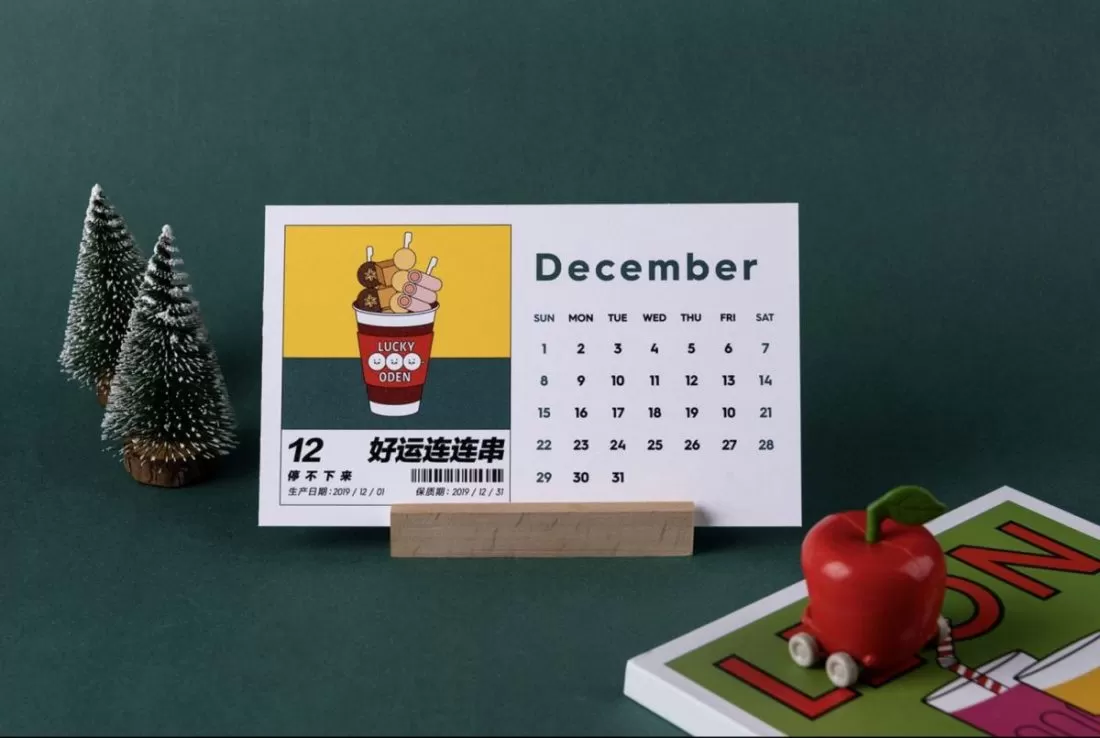 Lịch để bàn phong cách tối giản, tiện lợi