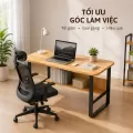 Bàn Gỗ Cao Su Kèm Kệ Gầm U Campus Bo Tròn 4 Góc Fufutech
