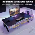 Combo Bàn Ghế Bệt Gaming Vân Carbon Chữ K V1 Tích Hợp Led RGB Fufutech