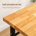 Bàn Làm Việc Gỗ Cao Su Chân U 80cm Fufutech - Không Bo Góc