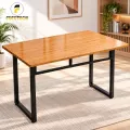 Bàn Làm Việc Gỗ Cao Su Chân U 80cm Fufutech - Không Bo Góc