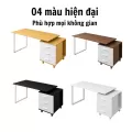 Bàn Làm Việc Có Hộc Tủ Chân Gỗ HH000597 | 1m2, 1m4, 1m6