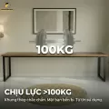 Bàn Làm Việc, Bàn Học, Bàn Gaming 2 Chỗ Ngồi FUFUTECH U PLUS Chân Đen Mặt Nâu Dày 34mm