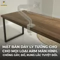 Bàn Làm Việc, Bàn Học, Bàn Gaming 2 Chỗ Ngồi FUFUTECH U PLUS Chân Đen Mặt Nâu Dày 34mm