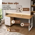Bàn Làm Việc Có Hộc Tủ Chân Gỗ HH000597 | 1m2, 1m4, 1m6