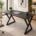 Bàn Làm Việc Chân Double X Mặt Simple Đen Fufutech