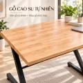 Bàn Làm Việc Gỗ Cao Su Tự Nhiên Fufutech Chân Chữ Z Rộng 80cm