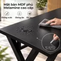 Bàn Làm Việc Chân Double X Mặt Simple Đen Fufutech