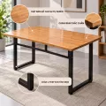 Bàn Làm Việc Gỗ Cao Su Chân U 80cm Fufutech - Không Bo Góc