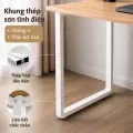 Bàn Làm Việc Có Hộc Tủ Chân Gỗ HH000597 | 1m2, 1m4, 1m6
