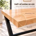 Bàn Làm Việc Gỗ Cao Su Tự Nhiên Fufutech Chân Chữ Z Rộng 80cm