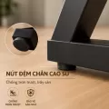 Bàn Làm Việc Chân Double X Mặt Simple Đen Fufutech