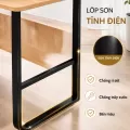 Bàn Gỗ Cao Su Kèm Kệ Gầm U Campus Bo Tròn 4 Góc Fufutech
