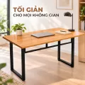 Bàn Làm Việc Gỗ Cao Su Chân U 80cm Fufutech - Không Bo Góc