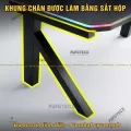 Combo Bàn Ghế Bệt Gaming Vân Carbon Chữ K V1 Tích Hợp Led RGB Fufutech