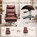 Ghế Giám Đốc, Trưởng Phòng Bọc Da Cao Cấp FFT245 Fufutech