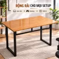 Bàn Làm Việc Gỗ Cao Su Chân U 80cm Fufutech - Không Bo Góc