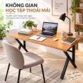 Bàn Gỗ Cao Su Chân K2 80cm Fufutech - Kệ CPU 2 Chiều