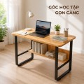 Bàn Gỗ Cao Su Kèm Kệ Gầm U Campus Bo Tròn 4 Góc Fufutech