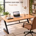 Bàn Làm Việc Gỗ Cao Su Tự Nhiên Fufutech Chân Chữ Z Rộng 80cm