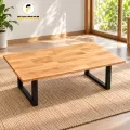 Bàn Bệt Làm Việc Gỗ Cao Su Tự Nhiên Chữ U Fufutech