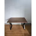 Bàn Double X - Nâu 120x80cm - Dày 34mm - Ko lỗ cáp