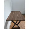 Bàn Double X - Nâu 120x80cm - Dày 34mm - Ko lỗ cáp (còn 70%)