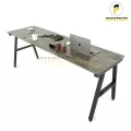 Bàn làm việc 2 người Fufutech Gỗ cao su siêu bền, phong cách Minimalist Chân Chữ A