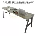 Bàn làm việc 2 người Fufutech Gỗ cao su siêu bền, phong cách Minimalist Chân Chữ A