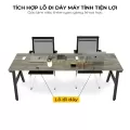 Bàn làm việc 2 người Fufutech Gỗ cao su siêu bền, phong cách Minimalist Chân Chữ A