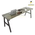 Bàn làm việc 2 người Fufutech Gỗ cao su siêu bền, phong cách Minimalist Chân Chữ A