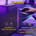 Combo Bàn Ghế Bệt Gaming Vân Carbon Chữ K V1 Tích Hợp Led RGB Fufutech