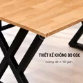 Bàn Gỗ Cao Su Chân Double X 80cm Fufutech – Kệ CPU 2 Chiều