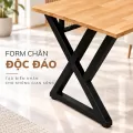 Bàn Gỗ Cao Su Chân Double X 80cm Fufutech – Kệ CPU 2 Chiều