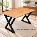 Bàn Gỗ Cao Su Chân Double X 80cm Fufutech – Kệ CPU 2 Chiều