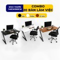 Combo 20  Bàn D140xR60 cm