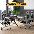 Combo 20 Ghế (Trắng/Đen)