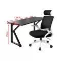 ⚫ Bàn đen 1m2 + Ghế Trắng