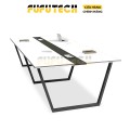 Bàn họp Cao cấp Fufutech Luna Tích hợp hộp điện âm bàn