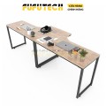 Bàn làm việc 2 người Fufutech phong cách Minimalist Mặt chữ L Vát cong