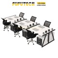 Bàn làm việc 6 người Fufutech phong cách thanh lịch Chân chữ A3