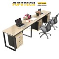 Bàn làm việc 3 người Fufutech phong cách U-Space, tích hợp tủ di động