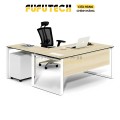Bàn trưởng phòng Minimalist Gỗ cao su siêu bền, góc chữ L, chân chữ U