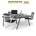 Bàn làm việc 3 người Fufutech phong cách Minimalist Chân chữ I2