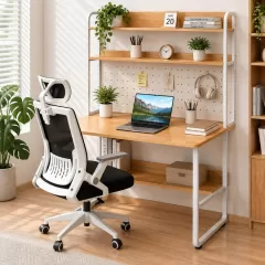 Combo Bàn Học Ghế Công Thái Học STU07 + H-Olex 2 Fufutech 