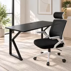 Combo Bộ Bàn Ghế Chân K Gỗ Cao Su Tự Nhiên Fufutech