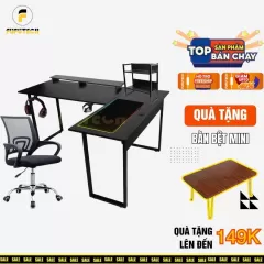 Combo Bàn chữ L, Ghế Xoay Lưới GXL1 và Full phụ kiện