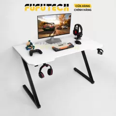 Bàn Gaming Fufutech chữ Z Mặt trắng Tích hợp Phụ kiện thẩm mỹ và tiện nghi cho mọi góc giải trí.